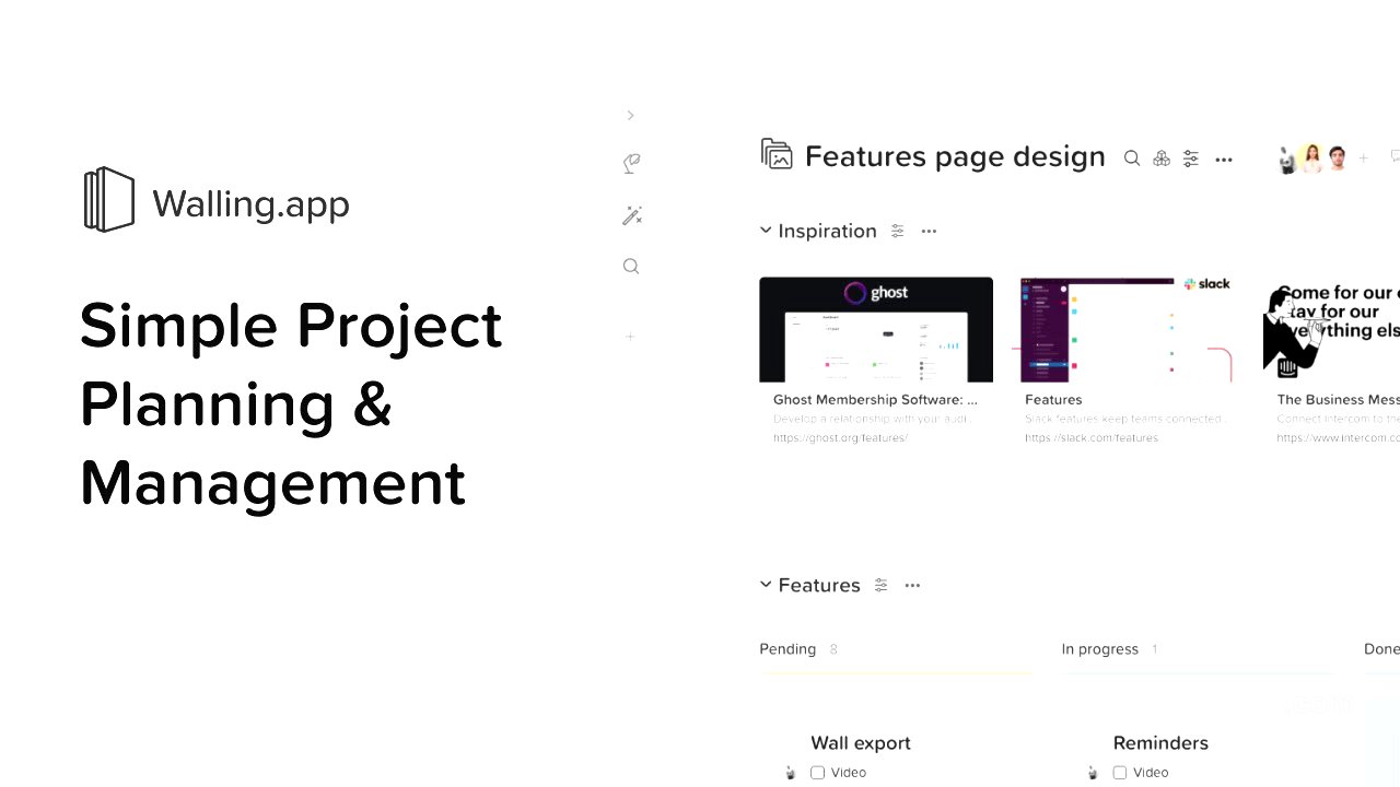 Simple project planning and management with Walling app