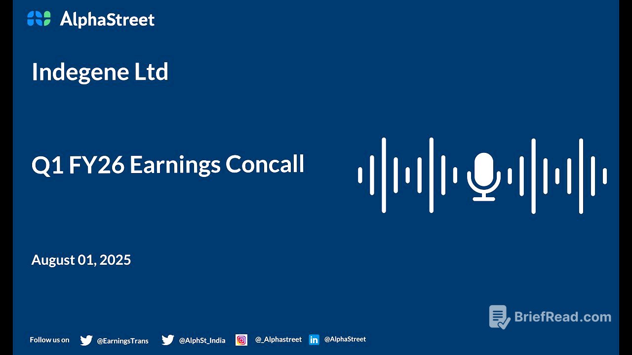 Indegene Ltd Q1 FY2025-26 Earnings Conference Call