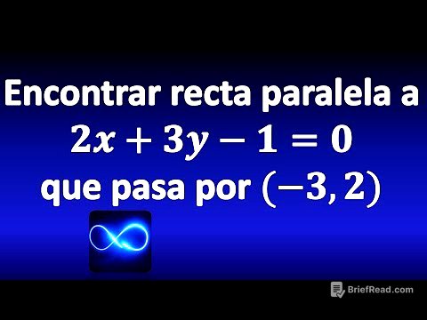 Encontrar ecuación de la recta paralela a otra (forma general y ordinaria)