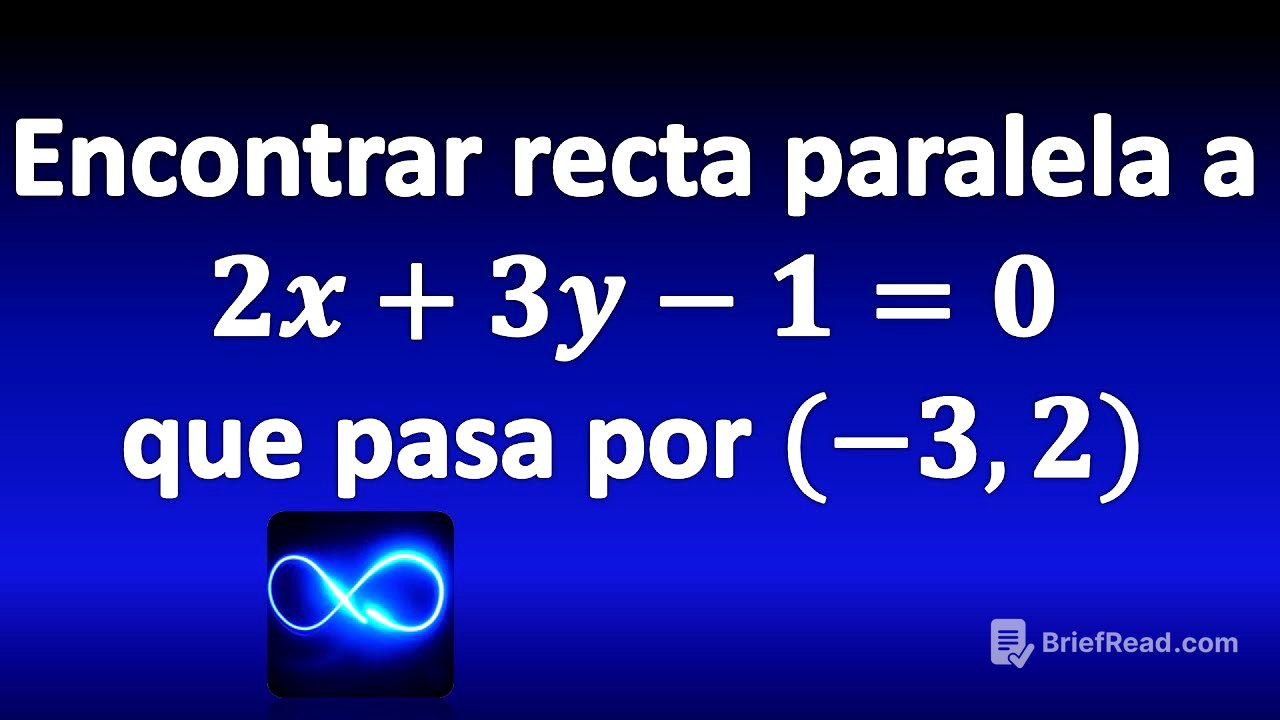 Encontrar ecuación de la recta paralela a otra (forma general y ordinaria)