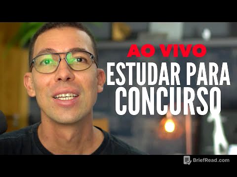 Ao vivo ensinando a estudar para concurso (e tirando dúvidas sobre o Coaching)
