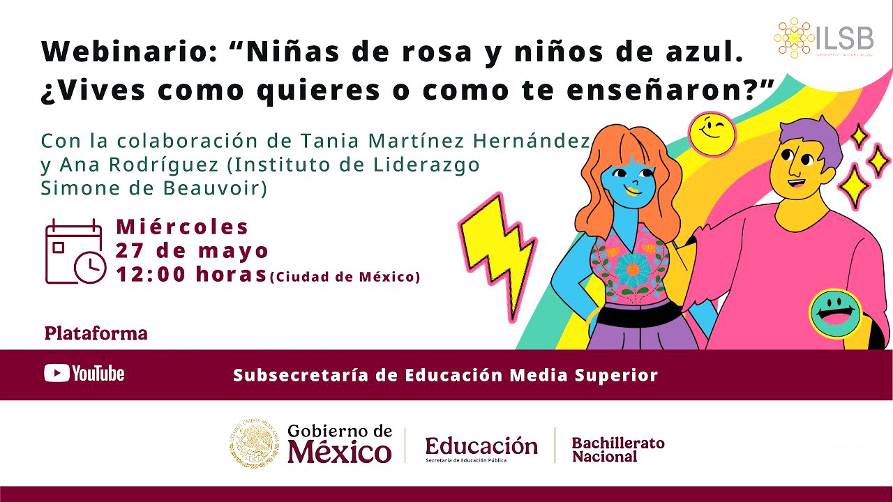 WEBINARIO NIÑAS DE ROSA NIÑOS DE AZUL