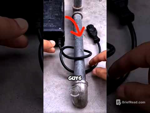 Life Hack: How to Fix a Stuck Cable Around a Pipe Easily‼️#shorts