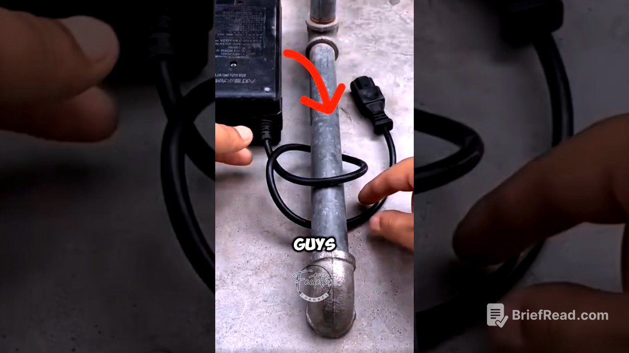 Life Hack: How to Fix a Stuck Cable Around a Pipe Easily‼️#shorts