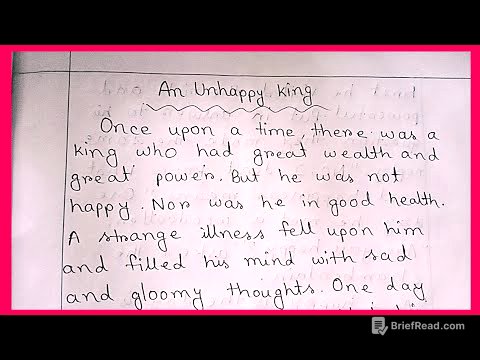 a story on an unhappy king for class 9  //story writing