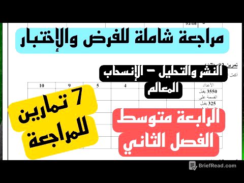مراجعة شاملة لكل دروس الفصل الثاني في مادة الرياضيات للسنة الرابعة 4 متوسط