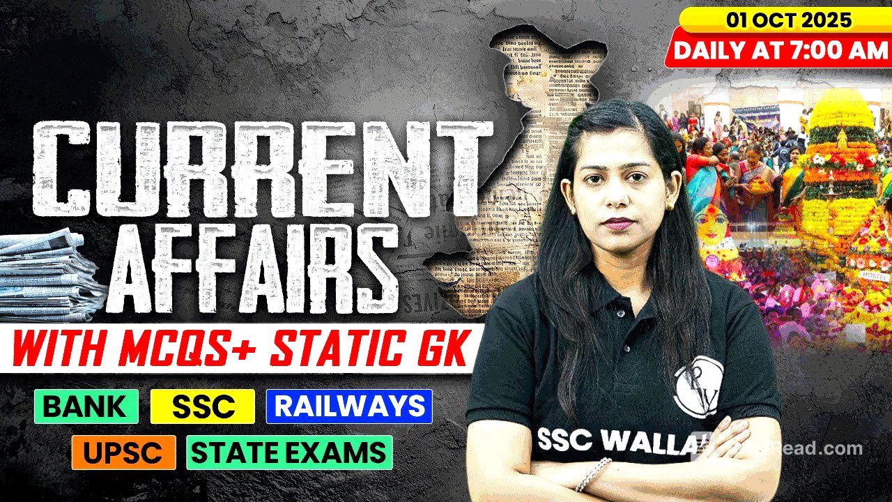 Current Affairs Today | 01 October Current Affairs 2025 | Daily Current Affairs | By Krati Mam
