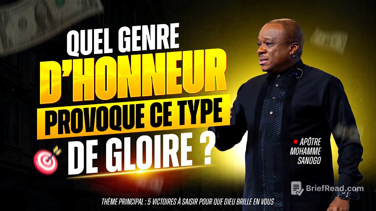 QUEL GENRE D'HONNEUR PROVOQUE CE TYPE DE GLOIRE ? - MOHAMMED SANOGO