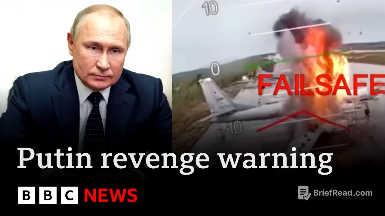 Putin will avenge destruction of Russian warplanes by Ukraine warns Donald Trump | BBC News