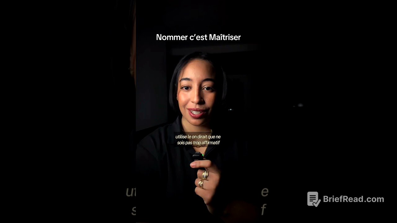 Nommer c’est maîtriser.