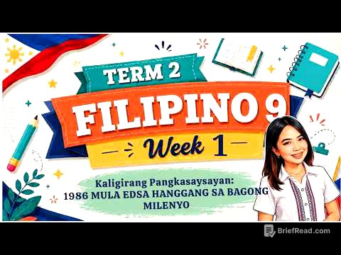 TERM 2-FILIPINO 9-WEEK 1: Kaligirang Pangkasaysayan: 1986 MULA EDSA HANGGANG SA BAGONG MILENYO