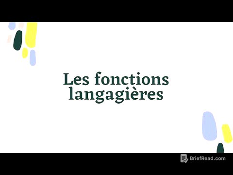 Vidéo 6 ‐ Les fonctions langagières