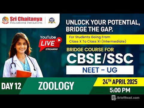 Day 12 - Zoology || NEET - Bridge Course for CBSE & SSC Students ||  @srichaitanyagosala