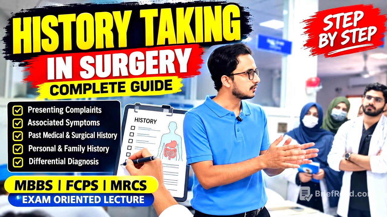 History Taking in wards | Complete Surgical History Explained | MBBS, FCPS & MRCS