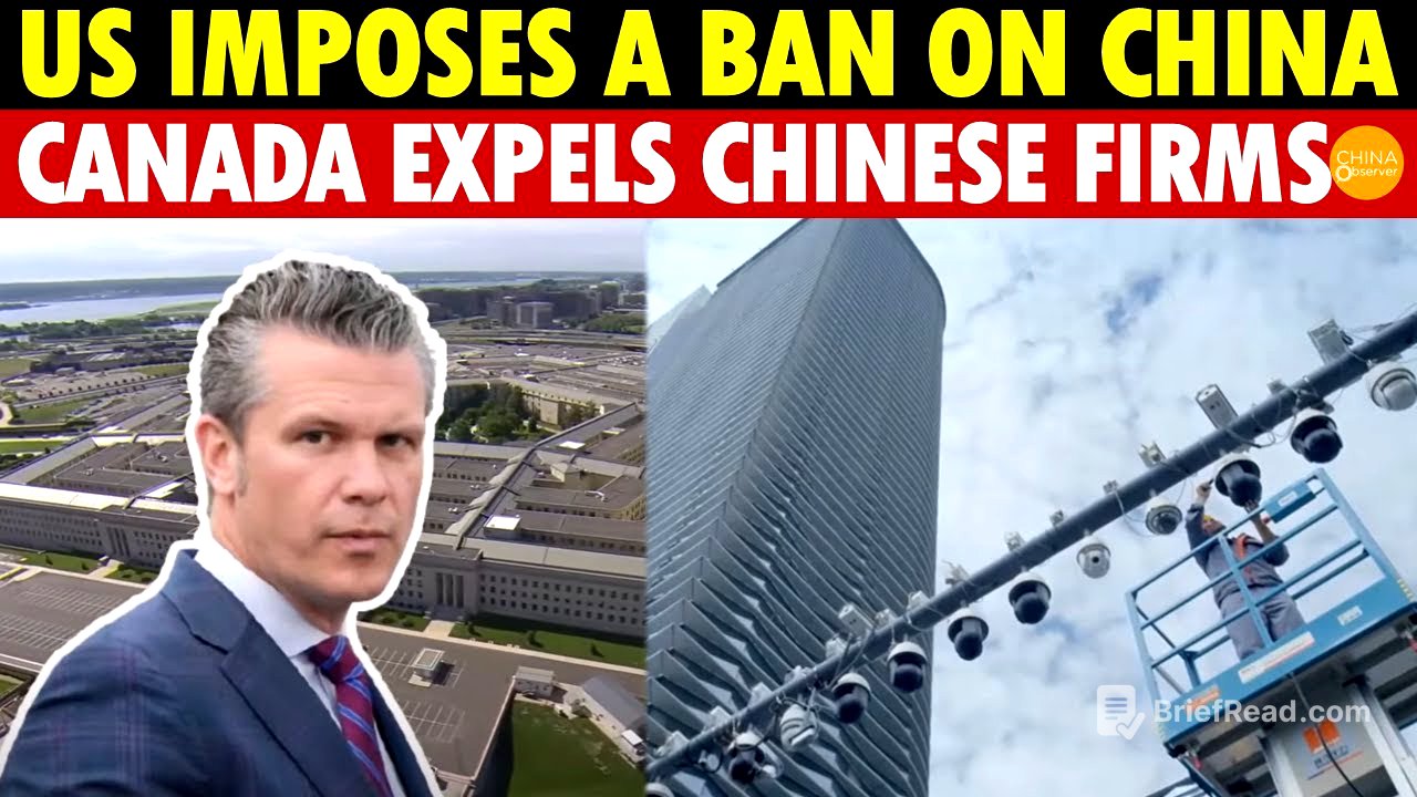 US Secretary of Defense Bans, China Removed by Microsoft in 24 Hours; Canada Expels Chinese Firms