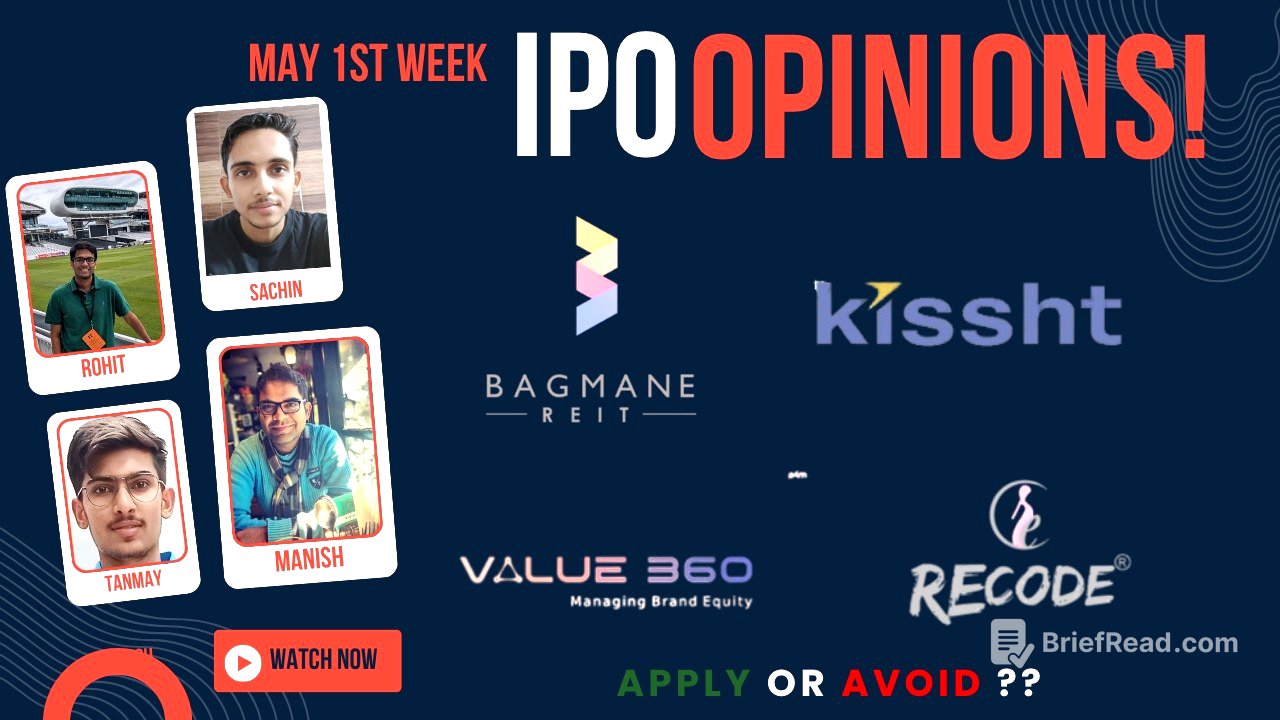 Bagmane REIT, Kissht & May 1st week SME IPOs - Apply/Avoid? Primary Market Chatter