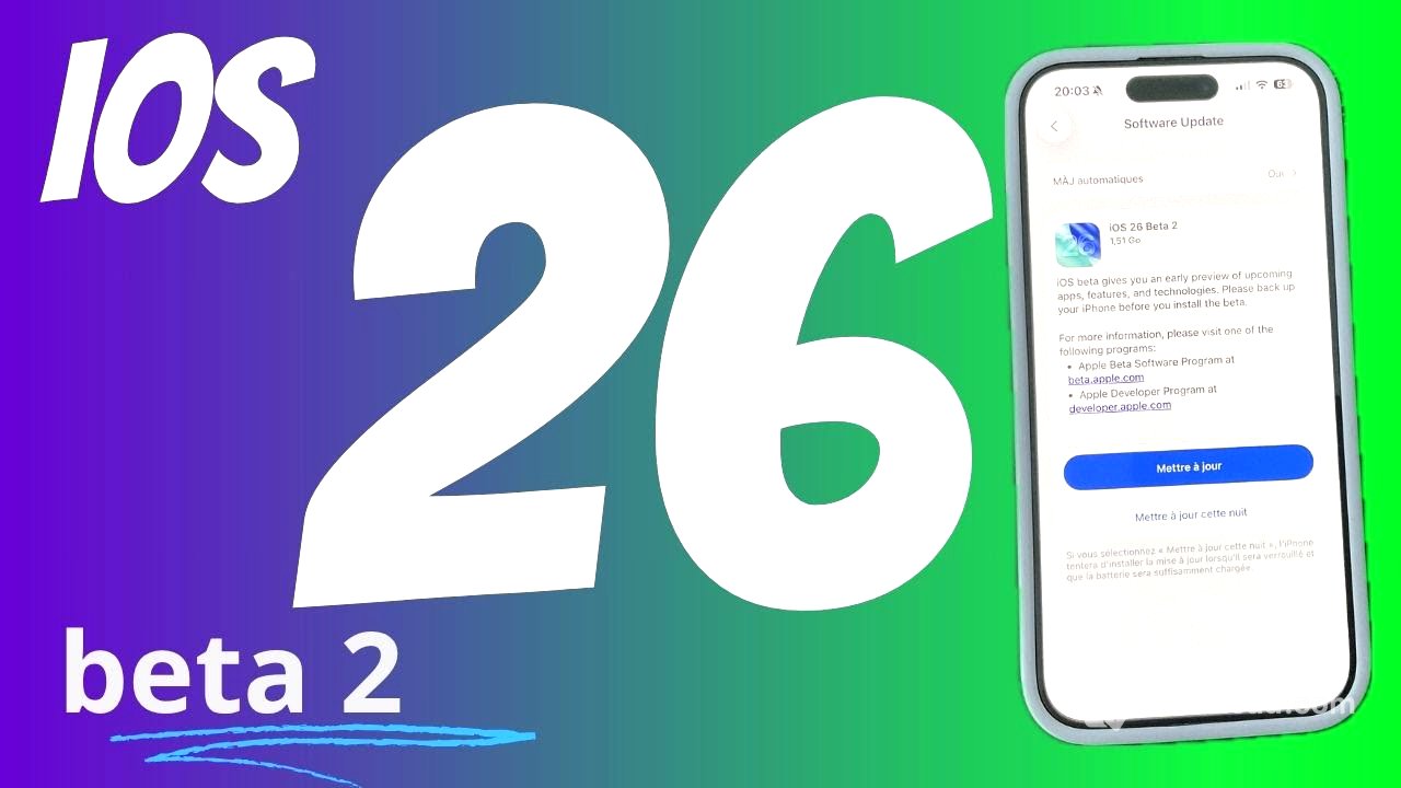 iOS 26 beta 2 disponible! Quelles nouveautés sur iPhone?