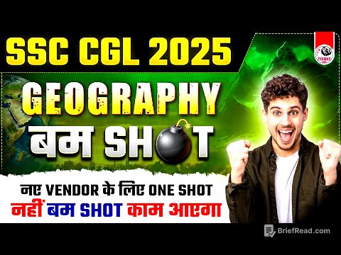 GEOGRAPHY BOMB SHOT FOR SSC CGL 2025 | GK BY PARMAR SIR | PARMAR SSC