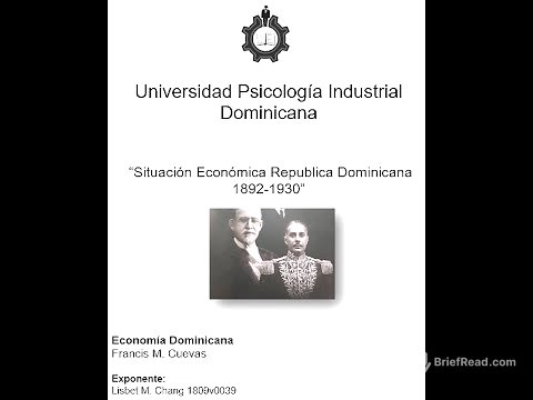 “Situación Económica Republica Dominicana 1892 1930”