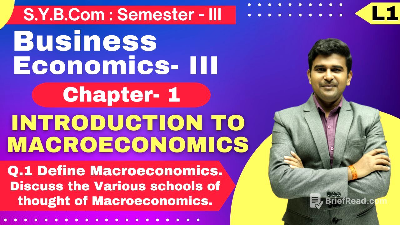 S.Y.B.Com || Business Economics- III || Chapter 1 | Introduction to Macroeconomics | Lecture 1 |
