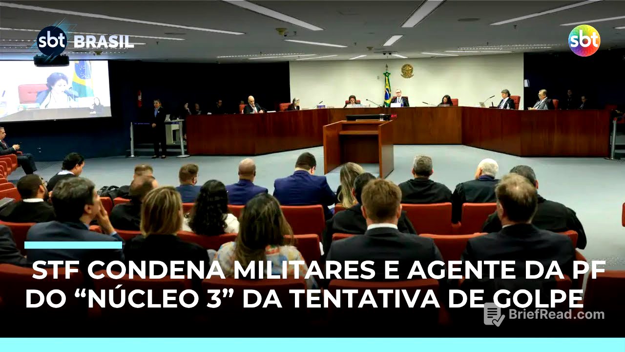 STF condena 9 militares e um agente da PF por tentativa de golpe de Estado | #SBTBrasil