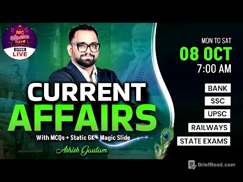 Current Affairs Today | 8 Oct Current Affairs 2025 | Daily Current Affairs By Ashish Gautam