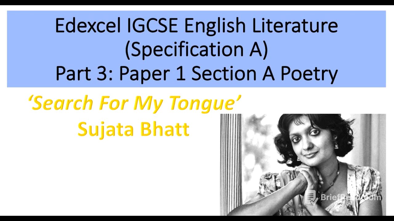 Analysis of 'Search for my Tongue' by Sujata Bhatt