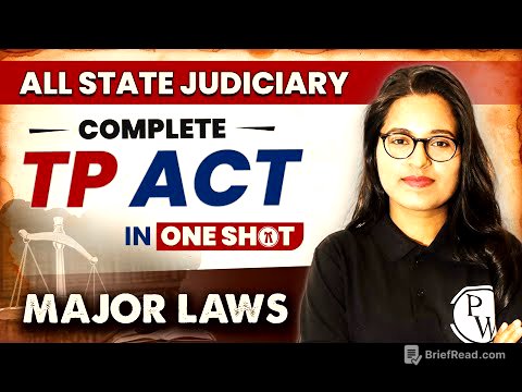 Transfer Of Property Act (One Shot) | Major Law | State Judiciary Exam