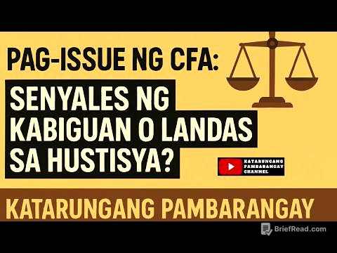 BAKIT MINSAN KAILANGAN TALAGA MAG ISSUE NG CFA?