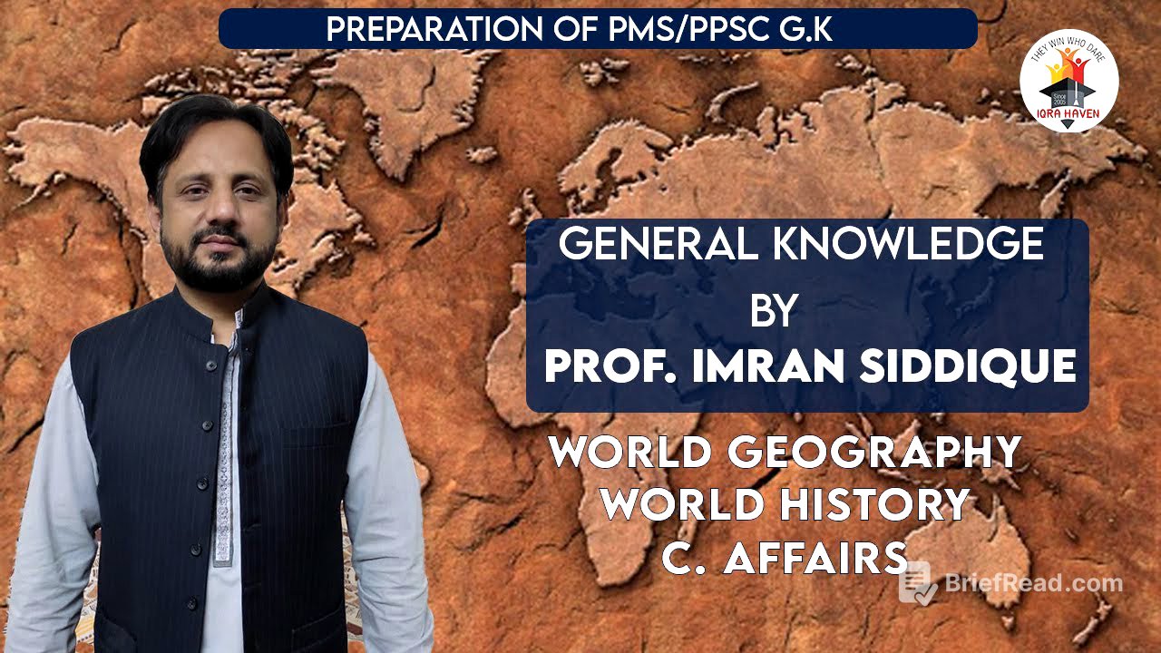 G. K Lecture #1|Indian Ocean Geography & Current Affairs| CSS PMS Preparation|PROF. M. IMRAN