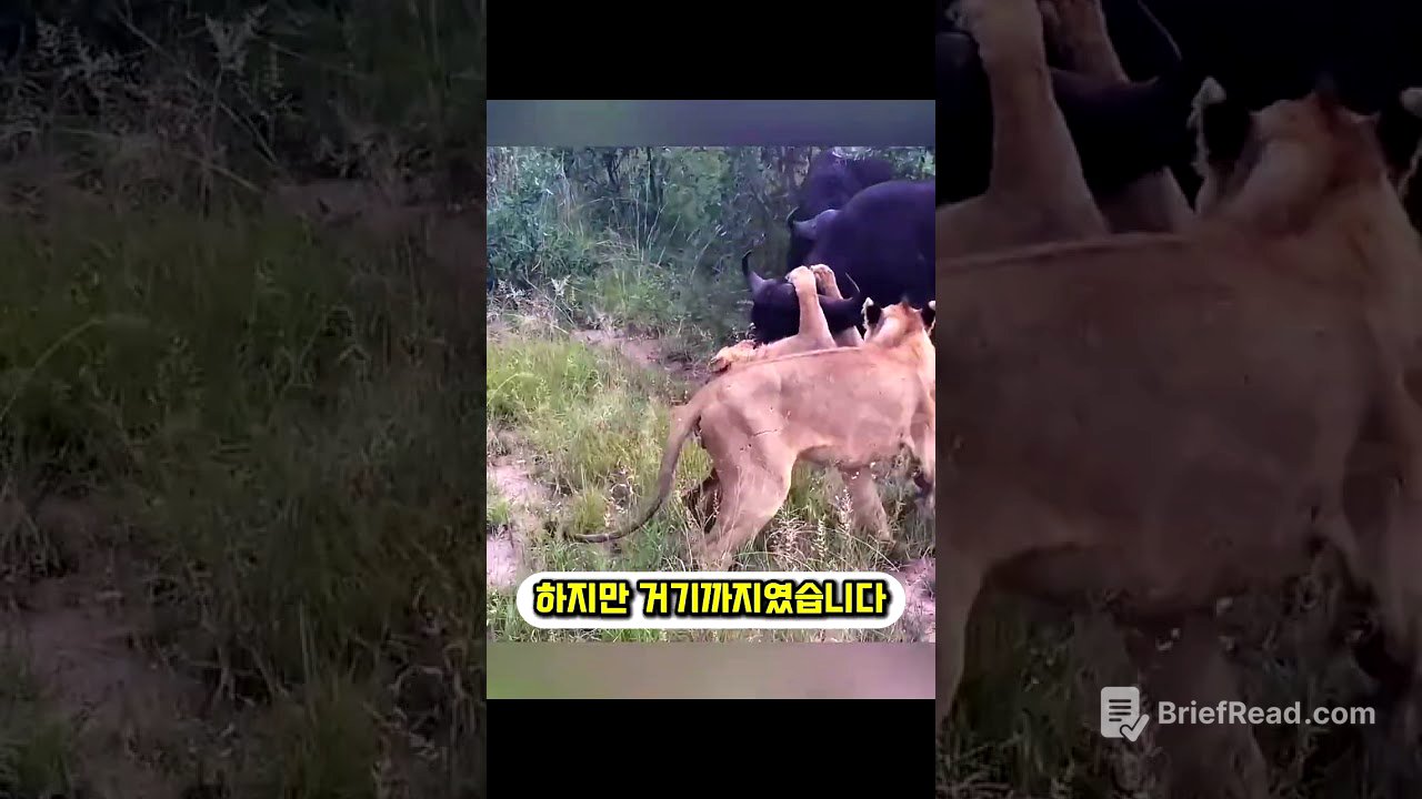 사자 10마리가 사망률 99% 물소를 버린 이유