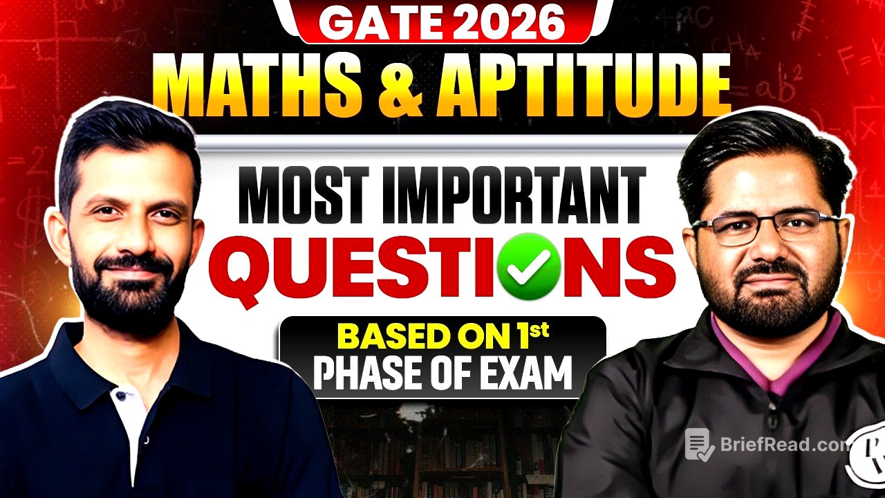 GATE 2026 Engineering Maths & Aptitude | Most Important Questions Based On 1st Phase Of Exam