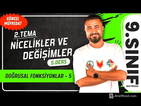 Doğrusal Fonksiyonlar 5 | 5.DERS 9.Sınıf Matematik | Yeni Müfredat 2025