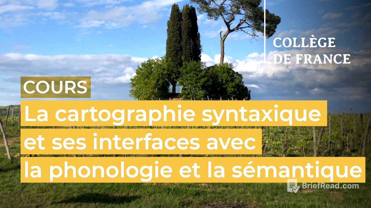 La cartographie syntaxique et ses interfaces avec la phonologie... (1) - Luigi Rizzi (2023-2024)