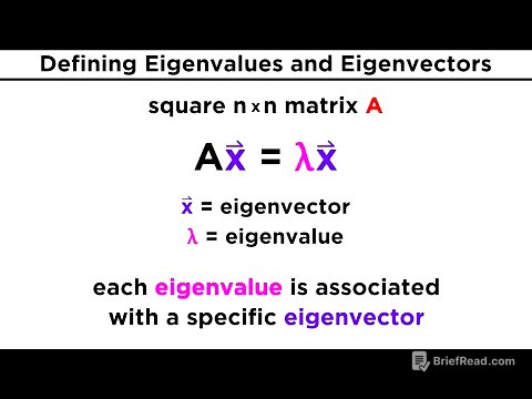 Finding Eigenvalues and Eigenvectors
