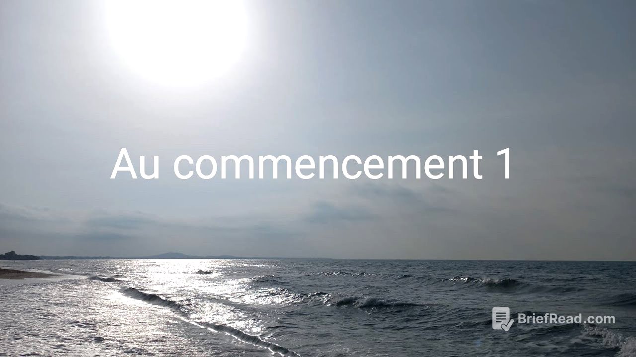Au commencement 1: Chaque situation est pour affirmer SA Volonté et pour mourir à une idolâtrie...