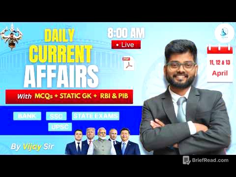 11, 12 & 13 April Current Affairs 2026 | Daily Current Affairs  | RBI ASSISTANT MAINS EXAM