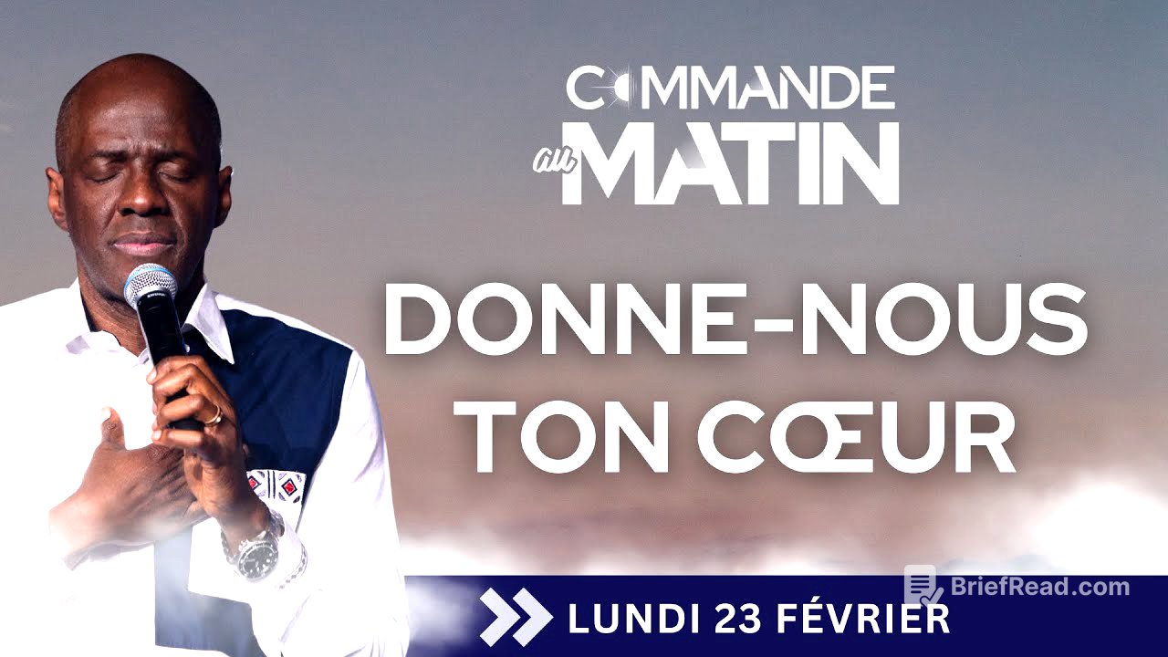 Donne-nous Ton coeur | COMMANDE AU MATIN - Apôtre Yvan CASTANOU