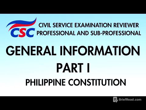 CSE Reviewer 2026: 1987 Philippine Constitution (Part 1)