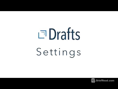 Settings | Getting to Know Drafts with David Sparks