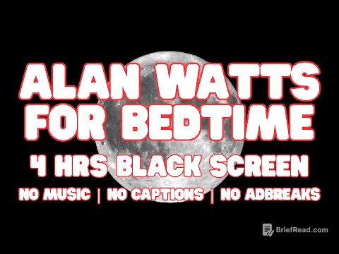 4 Hours Alan Watts Lectures For Bedtime | BLACK SCREEN | NO MUSIC | NO CAPTIONS | NO ADBREAKS