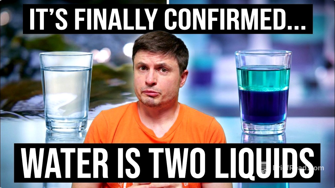 Shocking Confirmation That Liquid Water Is Two Separate Substances