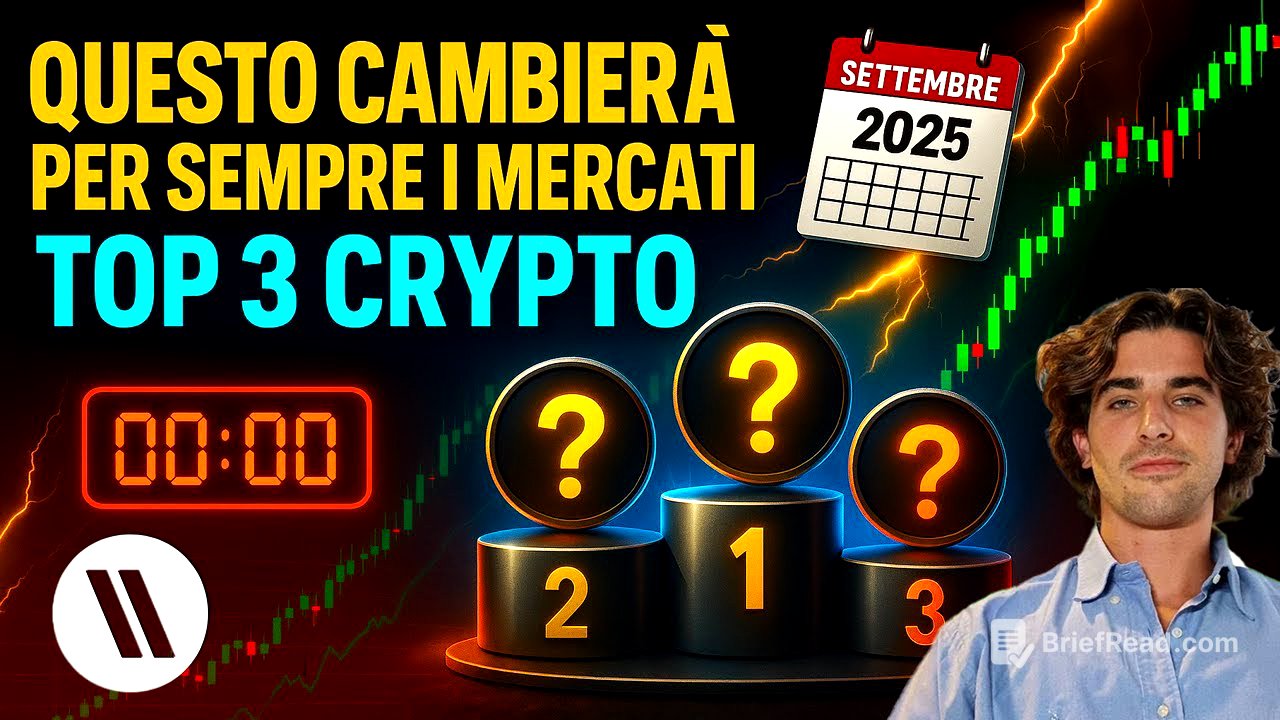 TOP 3 CRYPTO per SETTEMBRE 2025 | QUESTO CAMBIERA' PER SEMPRE I MERCATI!