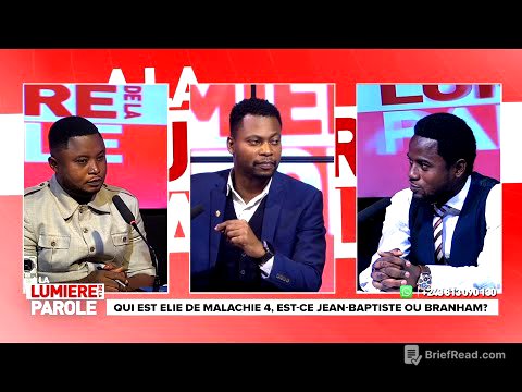 JEAN-BAPTISTE OÙ BRANHAM, QUI EST ÉLIE DE MALACHIE 4? BEN NATHAN À COUTEAU TIRÉ AVEC PROPHÈTE ONESIM