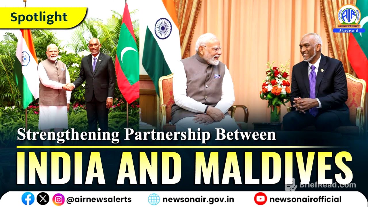 Strengthening Partnership Between India And Maldives