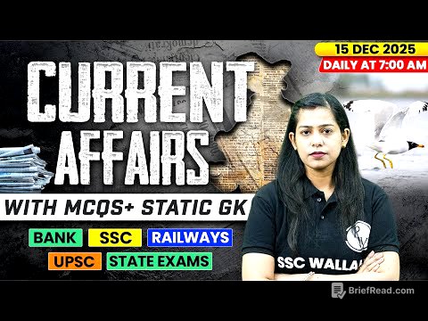 Current Affairs Today | 15 December Current Affairs 2025 | Daily Current Affairs | By Krati Mam
