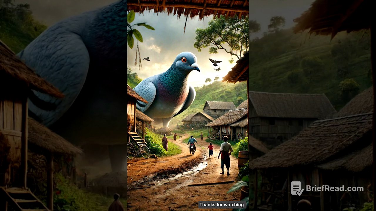 A big pigeon enters the village | True story of the pigeon and the hen 😭 #ai #hen #pigeon #farmer