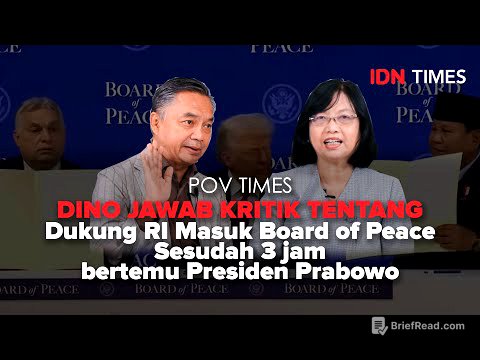 PoV Times : Dino Jawab Kritik Tentang Dukung RI Masuk Board of Peace