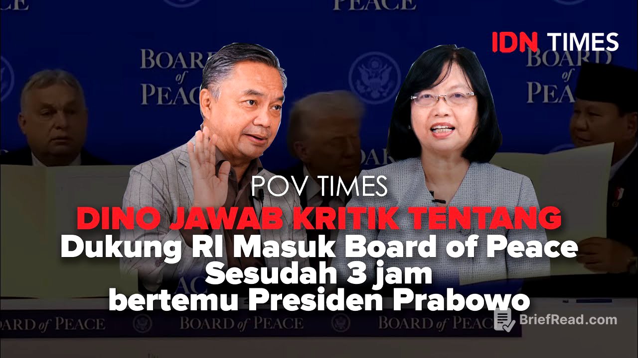 PoV Times : Dino Jawab Kritik Tentang Dukung RI Masuk Board of Peace