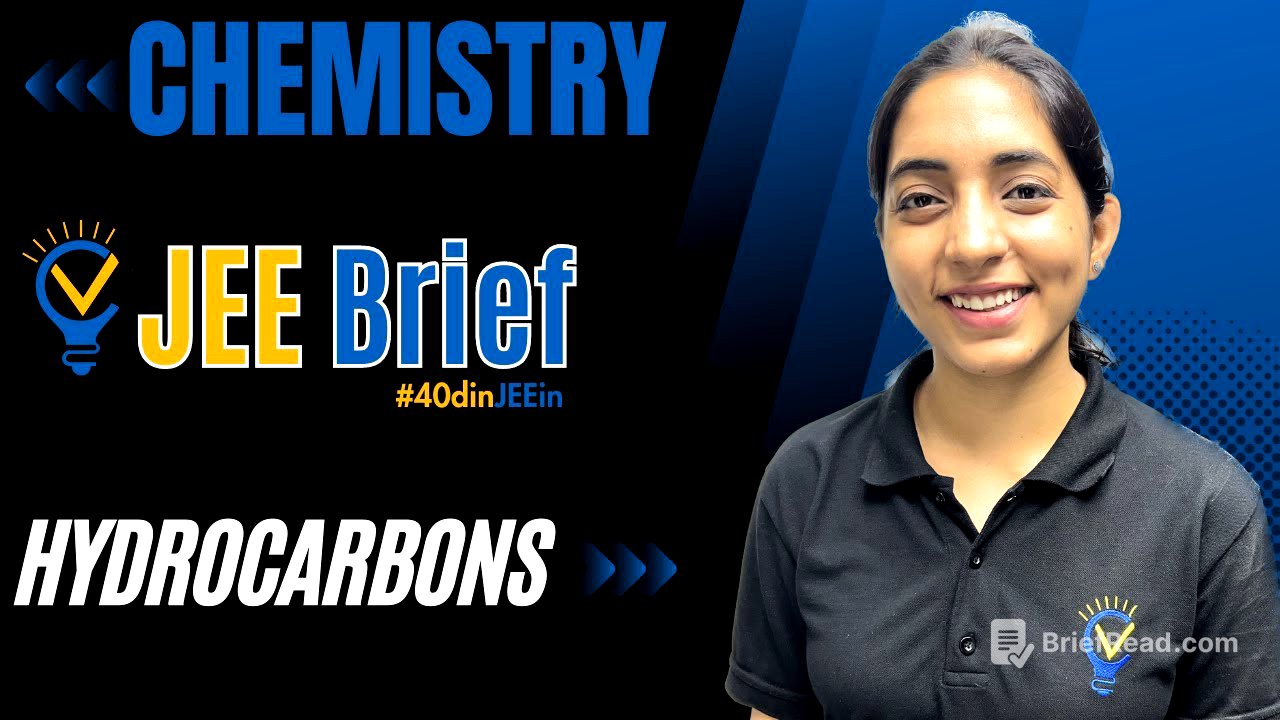 JEE Brief: Hydrocarbons in one shot  | Vora Classes | JEE | IIT | CBSE #40dinJEEin